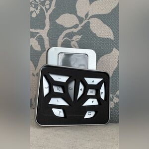 Mercedes steering wheel button chrome decals